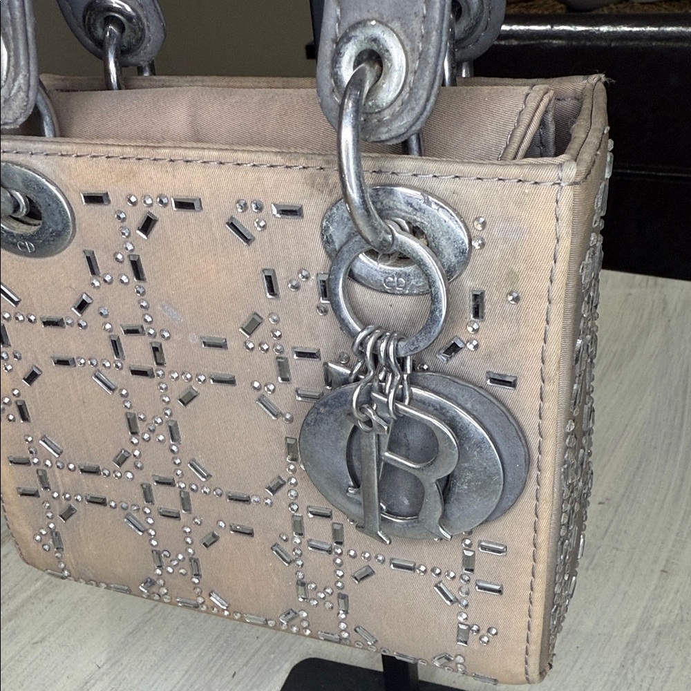 Source Unknown Beige and Gray Mini Bag - image 2